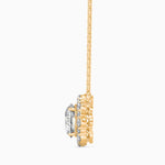 1 Carat Centre Solitaire Round Diamond Halo Pendant