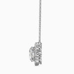 1 Carat Centre Solitaire Round Diamond Halo Pendant