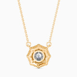 1 Carat Centre Solitaire Round Diamond Halo Pendant