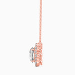 1 Carat Centre Solitaire Round Diamond Halo Pendant
