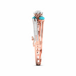 Floral Blue Stone Kada Bracelet