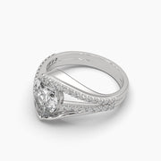 1.5 Carat Solitaire Pear Radiance Ring
