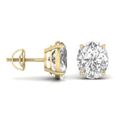 2 Carat Each Oval Shape Diamond Earrings
