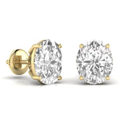 2 Carat Each Oval Shape Diamond Earrings