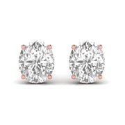 1.5 Carat Each Oval Shape Solitaire Diamond Earring