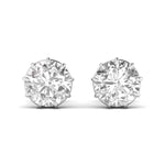 2 Carat Each Round Solitaire Diamond  Earring