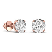 1.5 Carat Each Round Diamond Studs