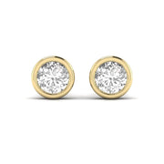 2 Carat Each Round Solitaire Diamond Studs
