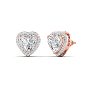 1.5 Carat Each Fancy Heart Shape Earrings