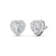 1.5 Carat Each Fancy Heart Shape Earrings