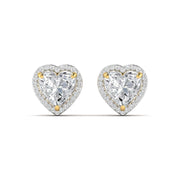 1.5 Carat Each Fancy Heart Shape Earrings