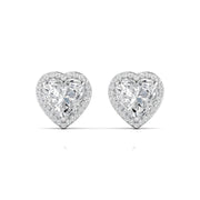 1.5 Carat Each Fancy Heart Shape Earrings