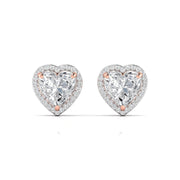 1.5 Carat Each Fancy Heart Shape Earrings