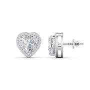 1.5 Carat Each Fancy Heart Shape Earrings