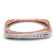Baguette & Round Diamond Bangle
