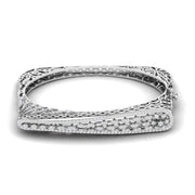 Baguette & Round Diamond Bangle