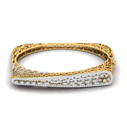 Baguette & Round Diamond Bangle
