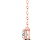 1 Carat Cushion Diamond Gold Pendant