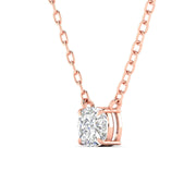 1 Carat Cushion Diamond Gold Pendant