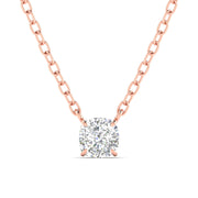 1 Carat Cushion Diamond Gold Pendant