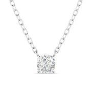 1 Carat Cushion Diamond Gold Pendant