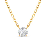 1 Carat Cushion Diamond Gold Pendant