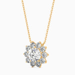 1 Carat Solitaire Centre Diamond Flower Pendant
