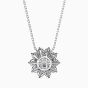 1 Carat Solitaire Centre Diamond Flower Pendant