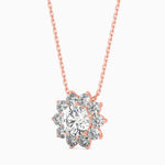 1 Carat Solitaire Centre Diamond Flower Pendant