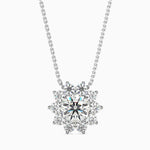 1 Carat Solitaire Centre Diamond Flower Pendant