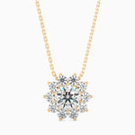 1 Carat Solitaire Centre Diamond Flower Pendant