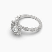 1 Carat Solitaire Flower Diamond Ring