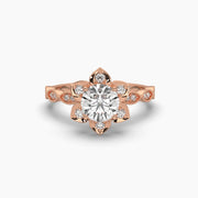 1 Carat Solitaire Flower Diamond Ring