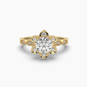 1 Carat Solitaire Flower Diamond Ring