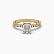 1 Carat Solitaire Diamond Emerald Elegance Ring