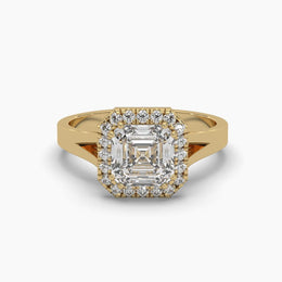 1 Carat Solitaire Diamond Squared Sparkle Ring