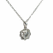 1.05 Carat Solitaire Diamond Flower Shape Pendant