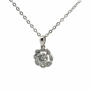 1.05 Carat Solitaire Diamond Flower Shape Pendant