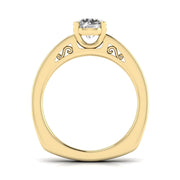 1 Carat Solitaire Round Diamond Vintage Solitaire Ring