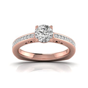 1 Carat Solitaire Round Diamond Vintage Solitaire Ring