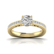 1 Carat Solitaire Round Diamond Vintage Solitaire Ring