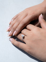 1 Carat Solitaire Diamond Emerald Elegance Ring