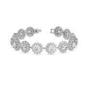 16 Carat Round Diamonds Flower Bracelet