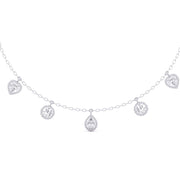 1 Carat Each Solitaire Diamonds Necklace