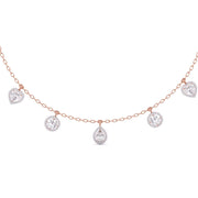 1 Carat Each Solitaire Diamonds Necklace