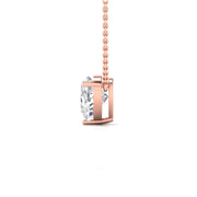 2 Carat Solitaire Heart Shape Diamond Chain Pendant