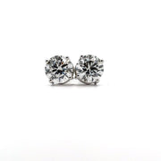 2.4 Carat Each Round Diamond Solitaire Earring