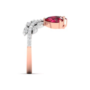 Crimson Cocktail Diamond Ring