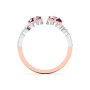 Crimson Cocktail Diamond Ring