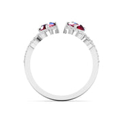 Crimson Cocktail Diamond Ring